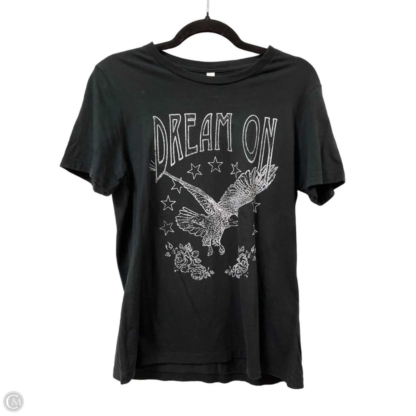 Top Short Sleeve By Bella + Canvas In Black, Size: M
