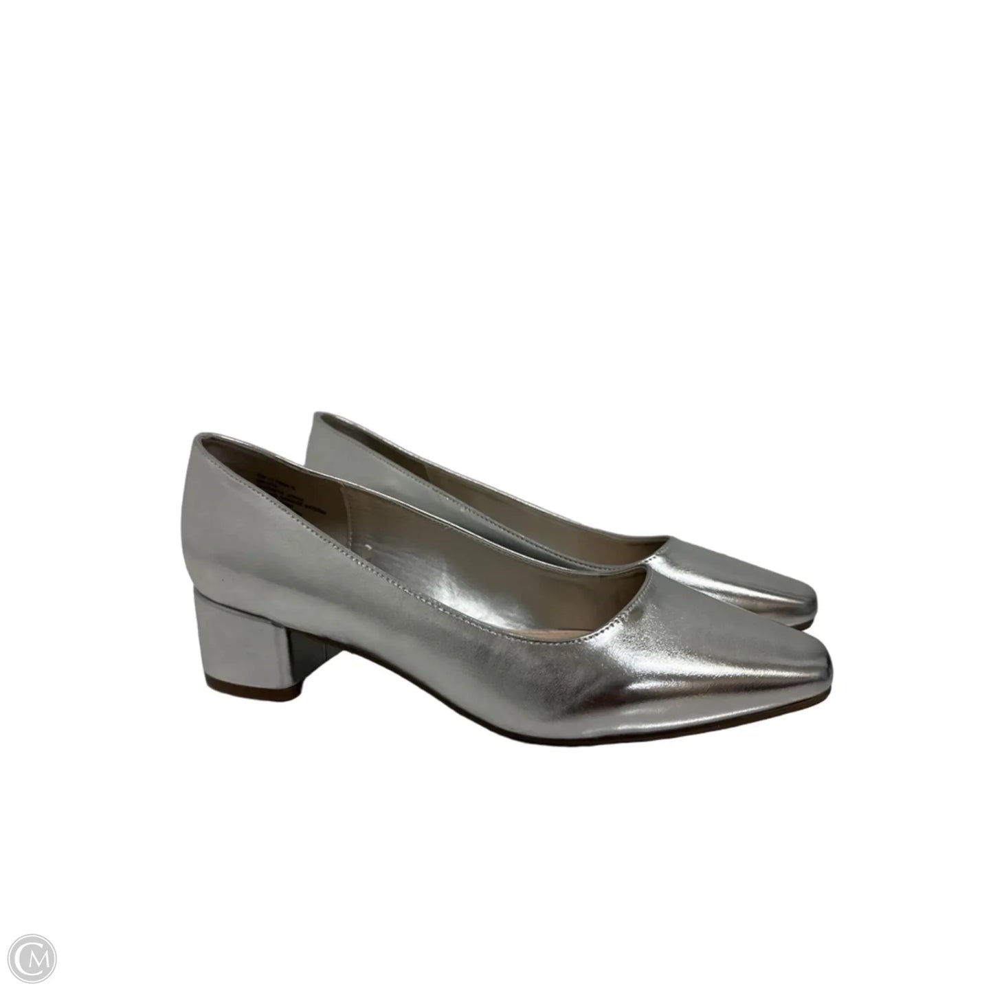 Shoes Heels Block By Liz Claiborne In Silver, Size: 11