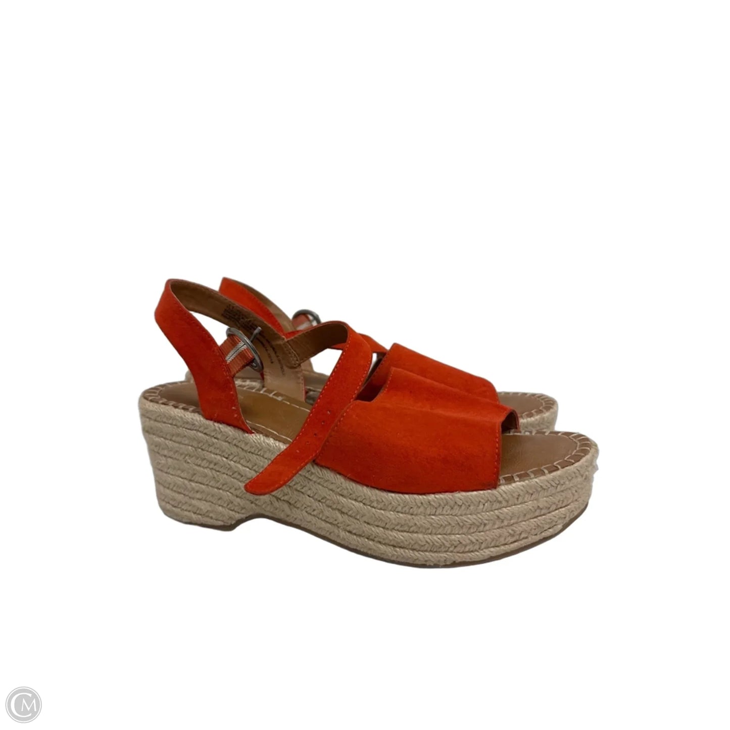 Sandals Heels Wedge By Universal Thread In Orange, Size: 11