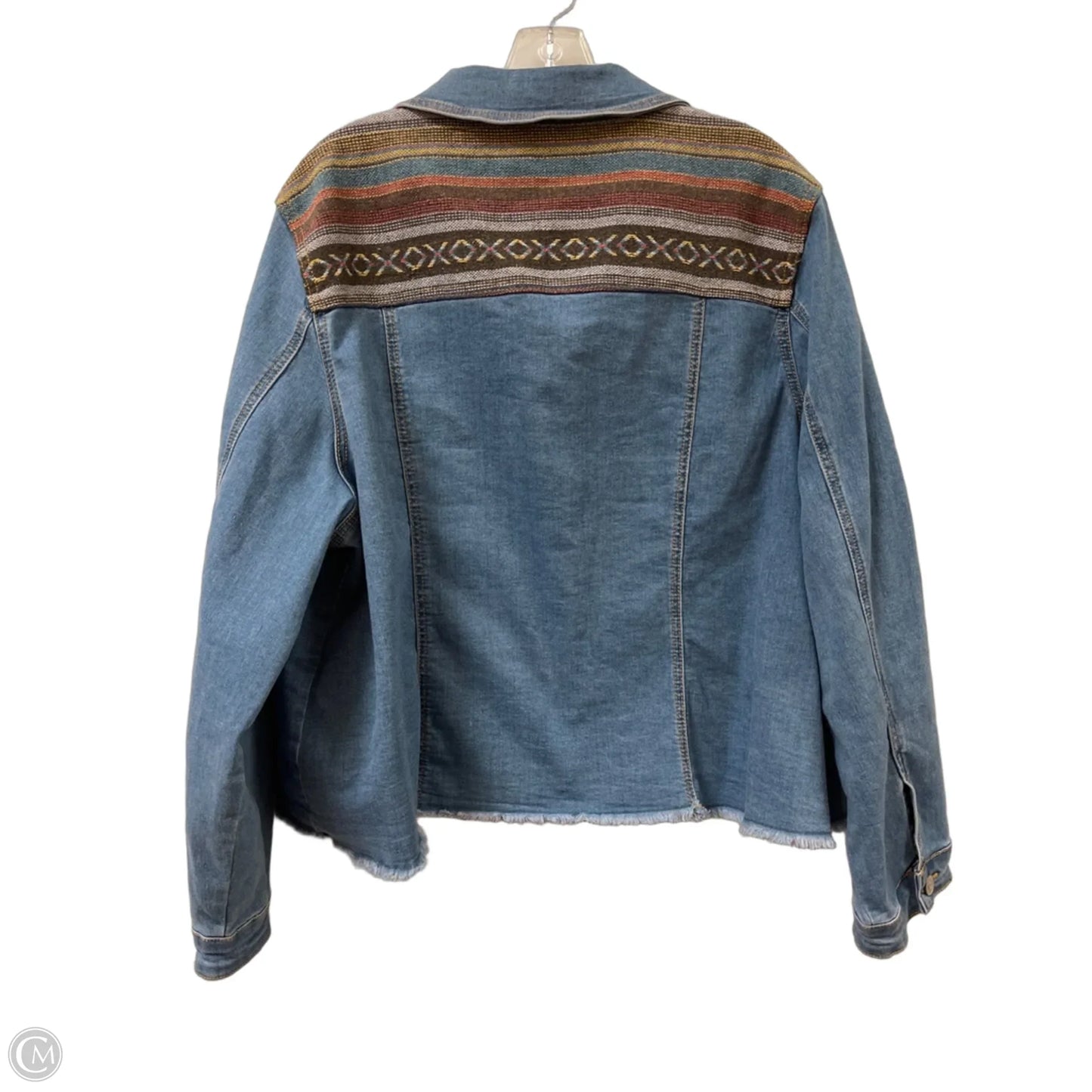 Jacket Denim By Cato In Blue Denim, Size: 3x