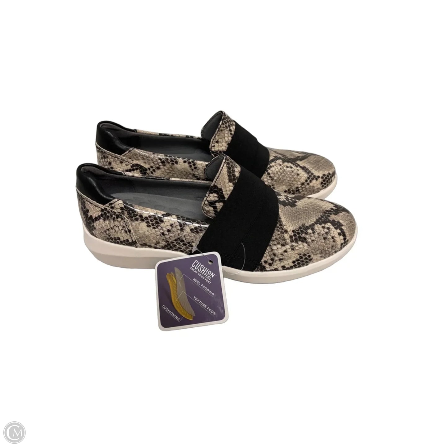 Shoes Flats By Clarks In Snakeskin Print, Size: 7.5