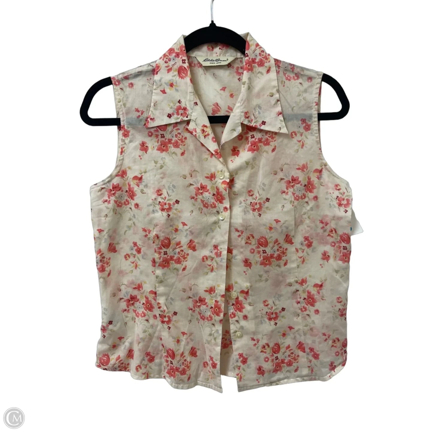 Top Sleeveless By Eddie Bauer In Floral Print, Size: S