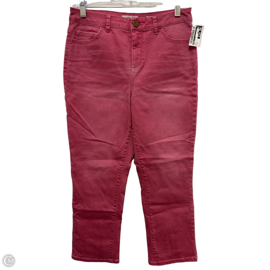Jeans Cropped By Logo In Pink, Size: 6