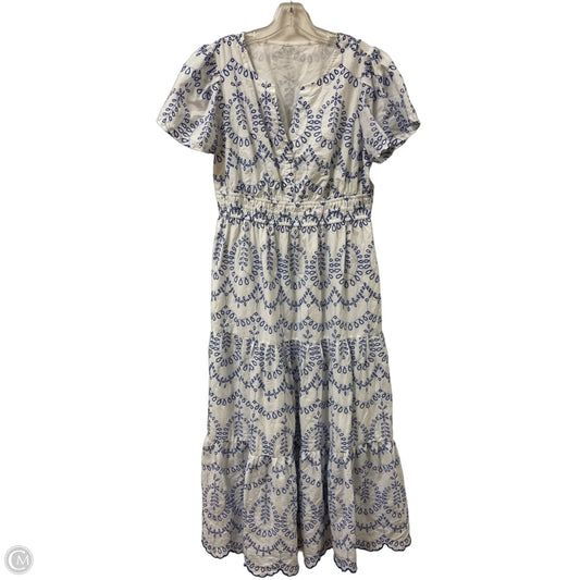 Dress Casual Maxi By Clothes Mentor In Blue & White, Size: Xl