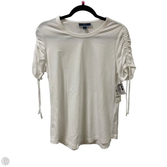 Top Short Sleeve By Karen Scott In White, Size: Small