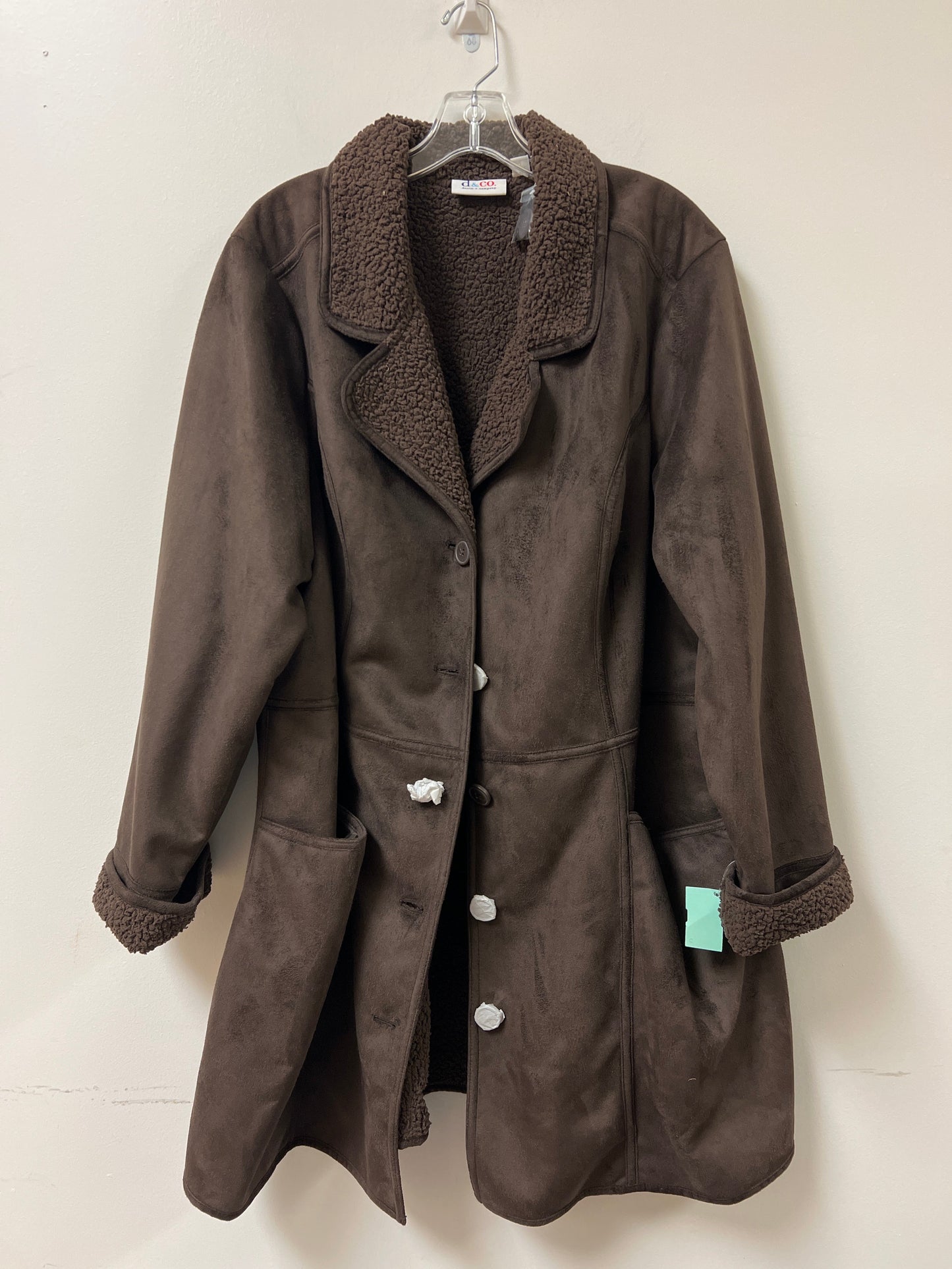 Coat Other By Denim And Company In Brown, Size: 2x