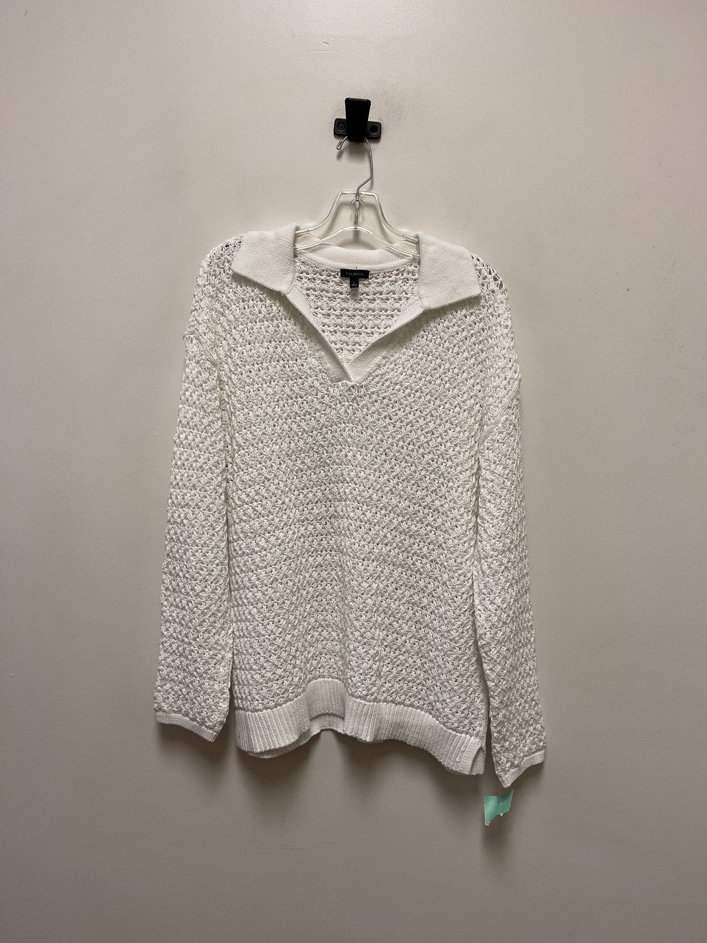 Sweater By Talbots In White, Size: L