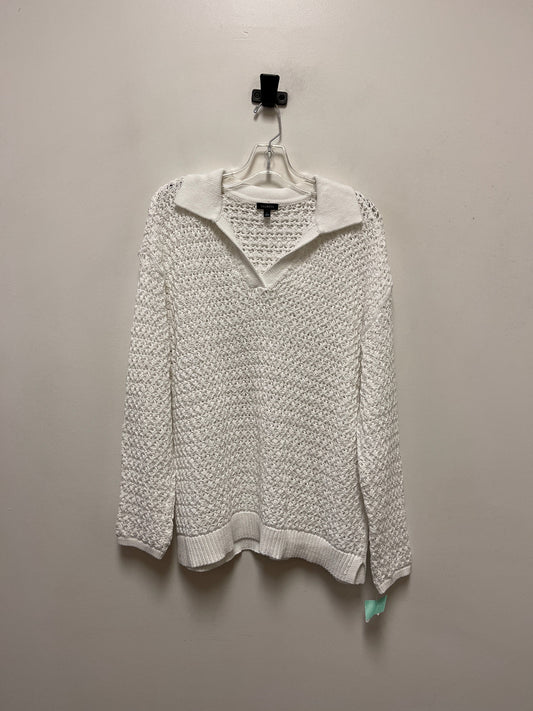 Sweater By Talbots In White, Size: L