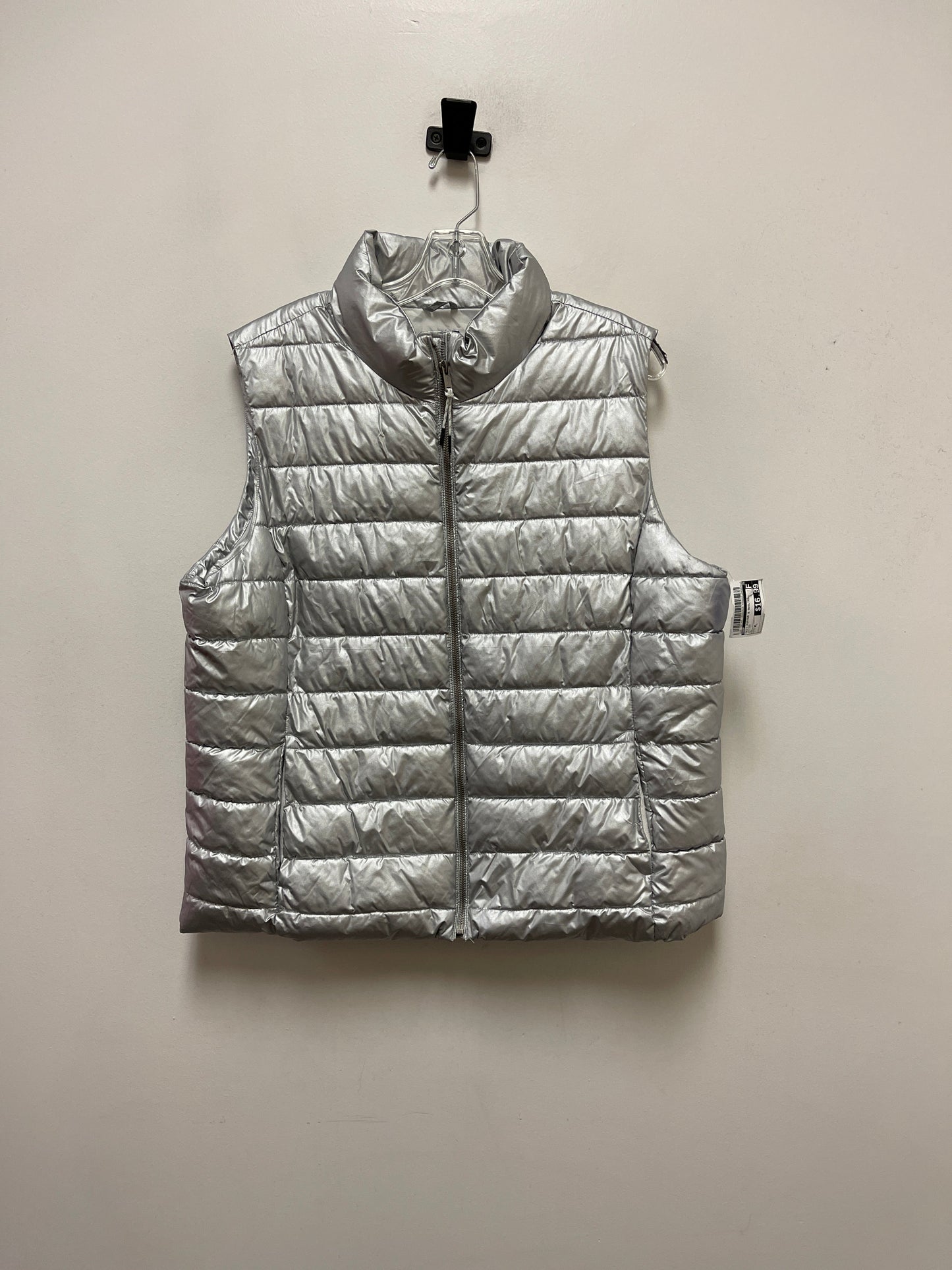 Vest Puffer & Quilted By Gap In Silver, Size: Xl