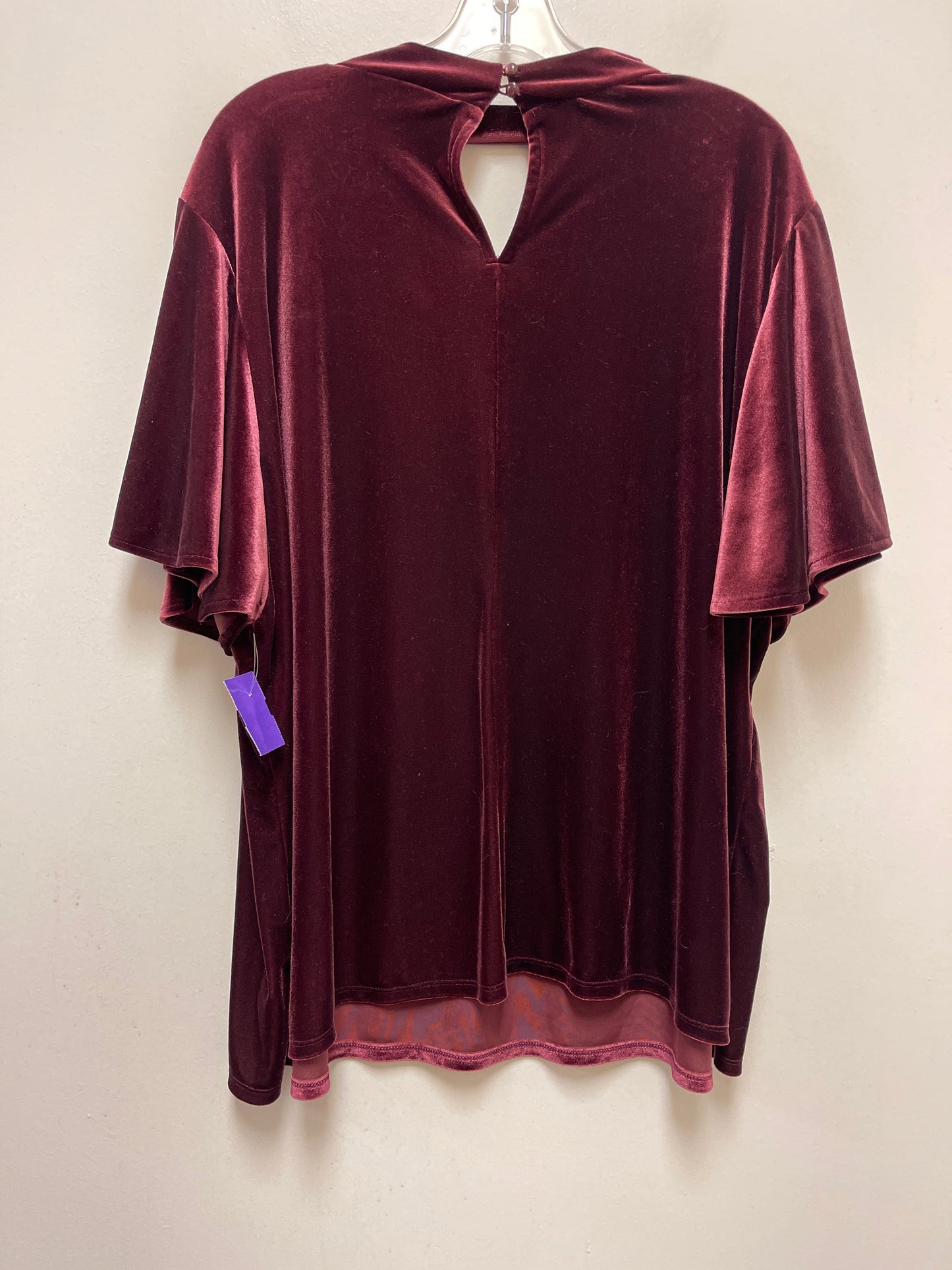 Purple Top Short Sleeve Worthington, Size 3x