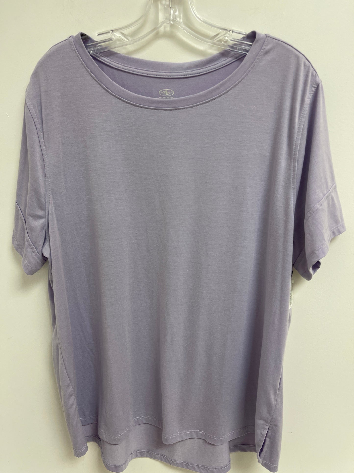 Purple Athletic Top Short Sleeve Athletic Works, Size 2x