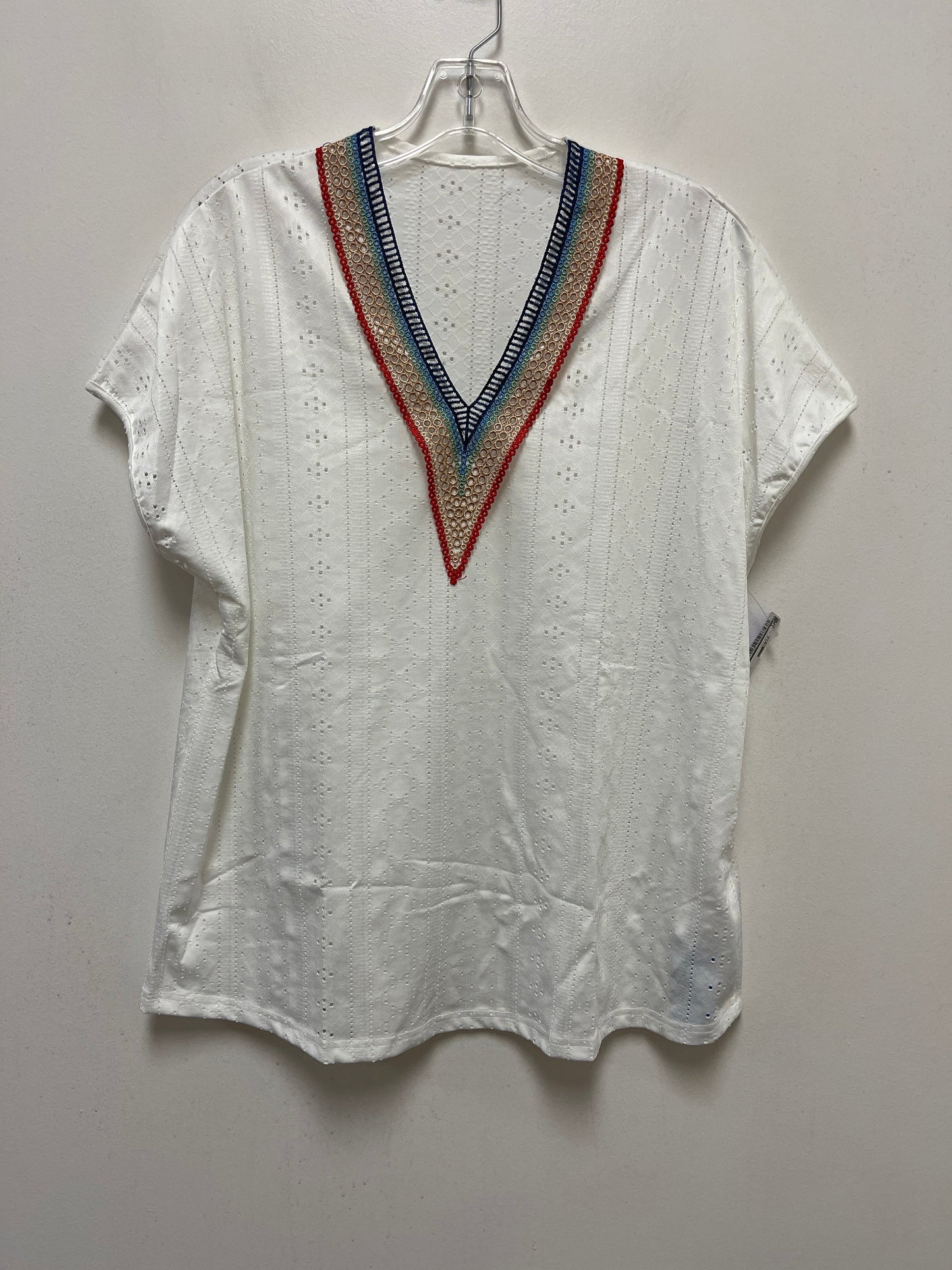 White Top Short Sleeve Cupshe, Size Xl