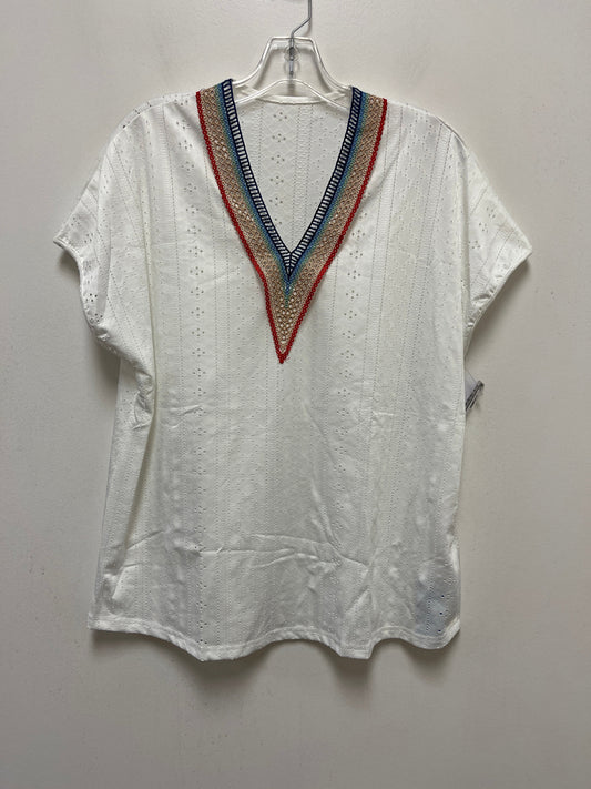 White Top Short Sleeve Cupshe, Size Xl