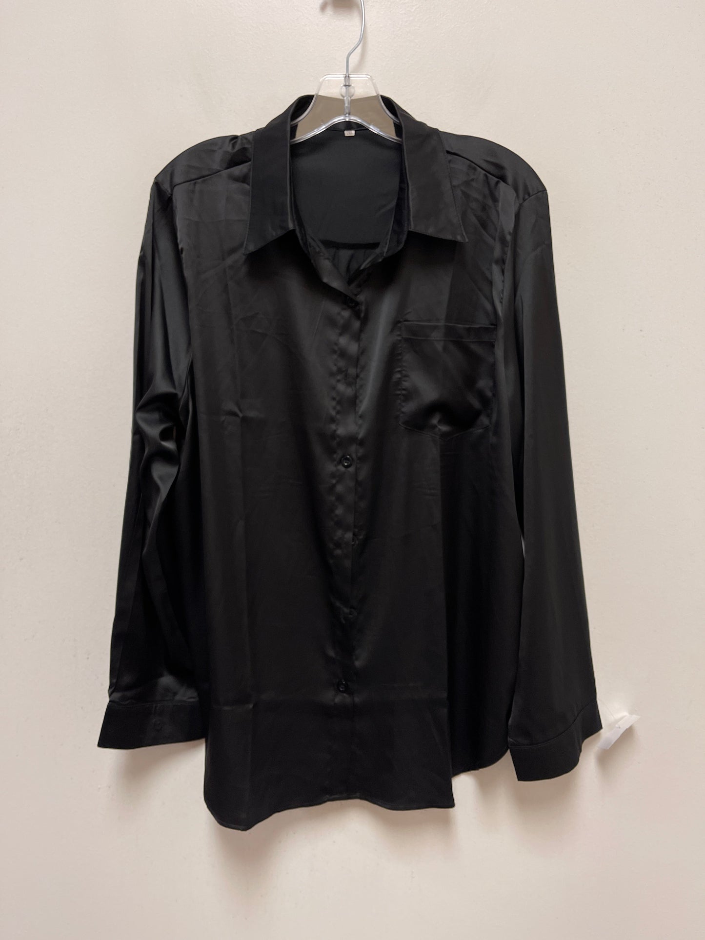 Black Blouse Long Sleeve Clothes Mentor, Size 2x