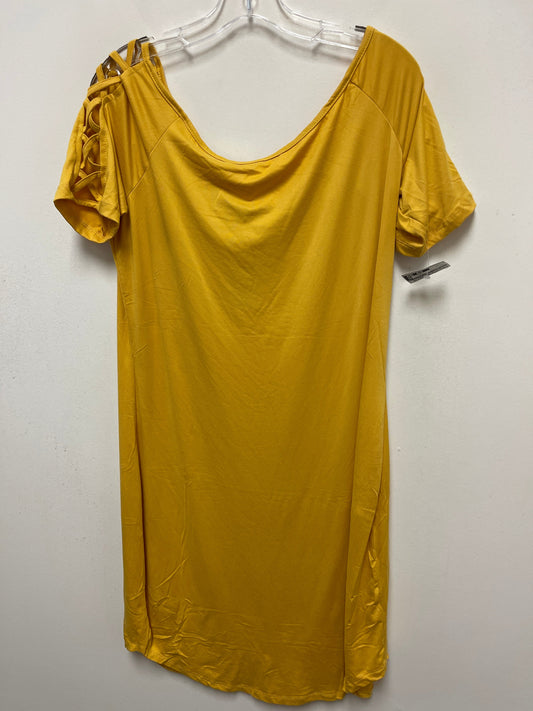 Yellow Dress Casual Short New Look, Size 2x