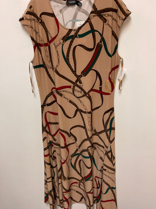 Brown Dress Casual Maxi Lauren By Ralph Lauren, Size 2x