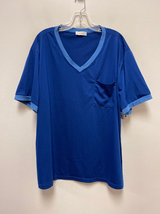 Blue Top Short Sleeve Clothes Mentor, Size 3x