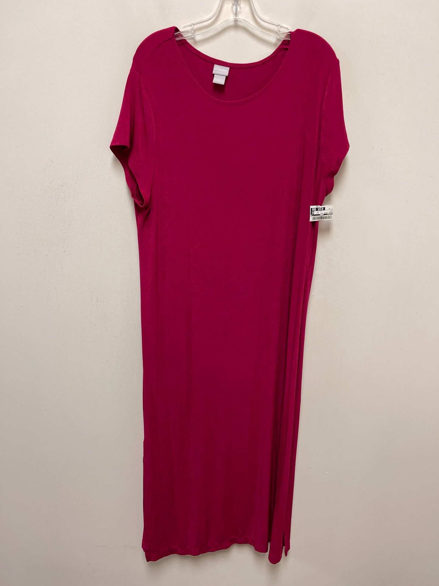 Pink Dress Casual Maxi Chicos, Size 1x