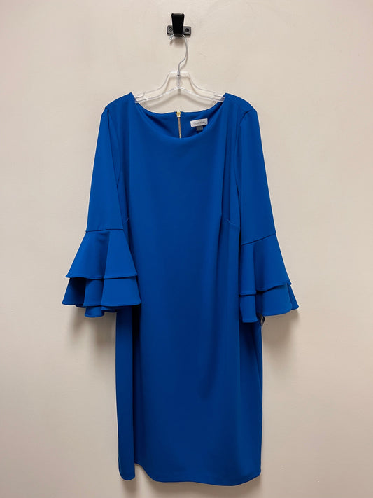 Blue Dress Casual Midi Calvin Klein, Size 2x