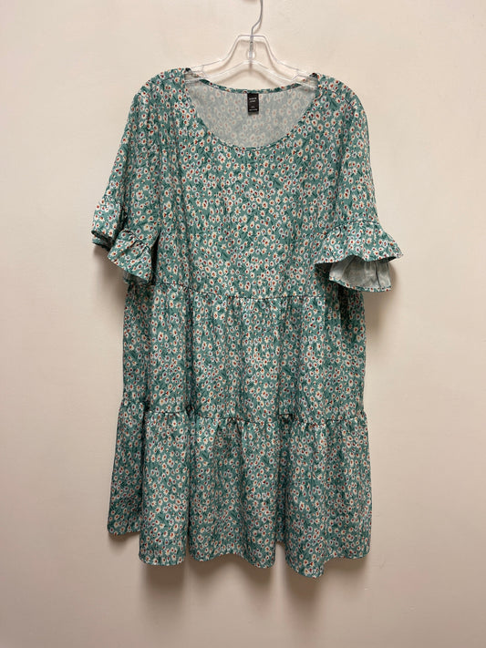 Dress Casual Short By Shein In Floral Print, Size: 2x