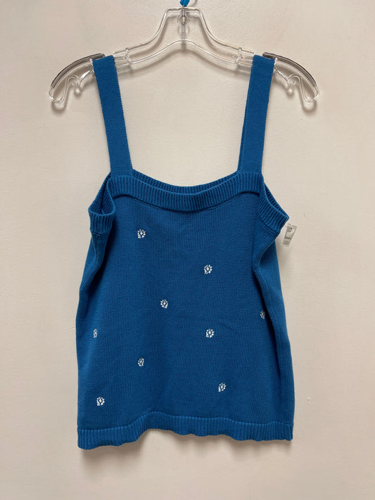 Top Sleeveless By Loft In Blue, Size: L