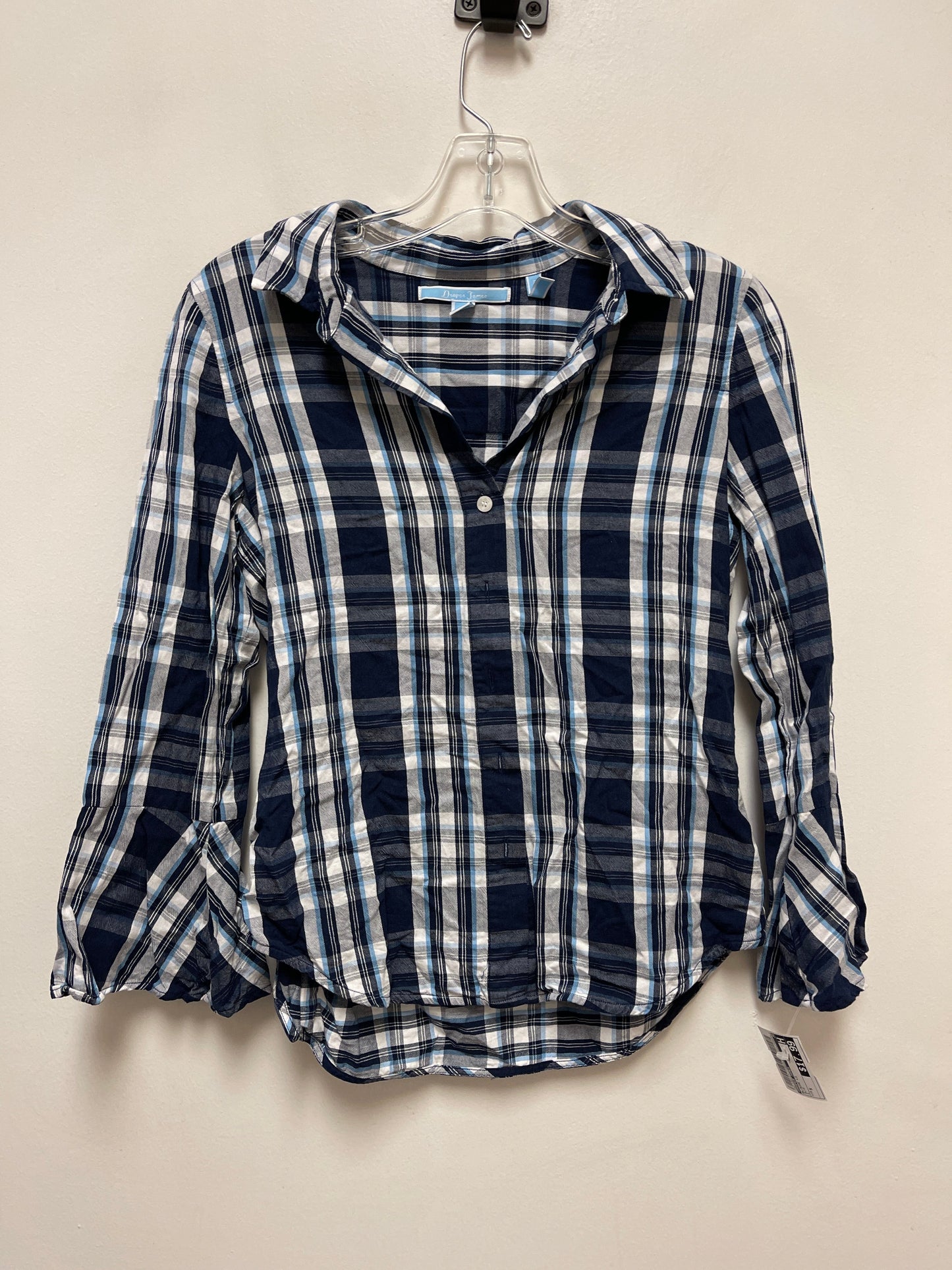 Blouse Long Sleeve By Draper James In Blue, Size: S