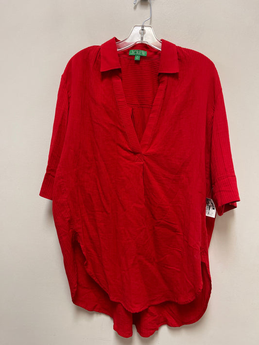 Tunic Long Sleeve By J. Crew In Red, Size: Xs