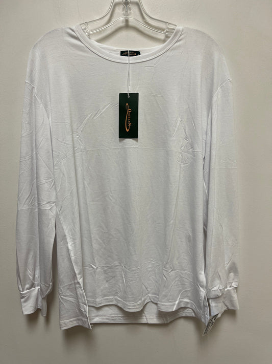 Top Long Sleeve By Clothes Mentor In White, Size: M