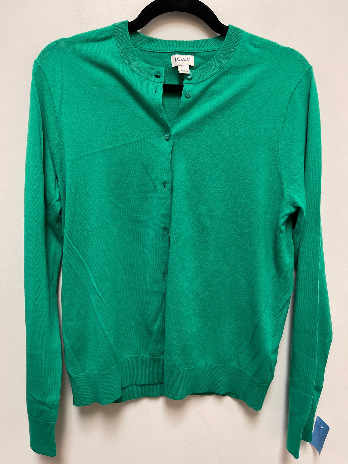 Sweater Cardigan By J. Crew In Green, Size: L