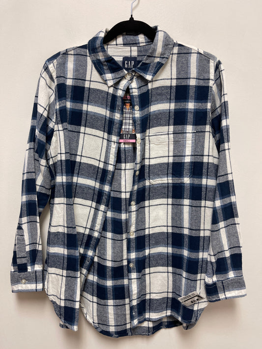 Blouse Long Sleeve By Gap In Navy, Size: S