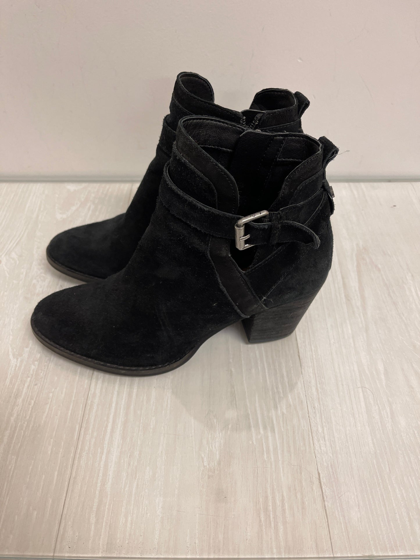 Boots Ankle Heels By Sam Edelman In Black, Size: 7.5