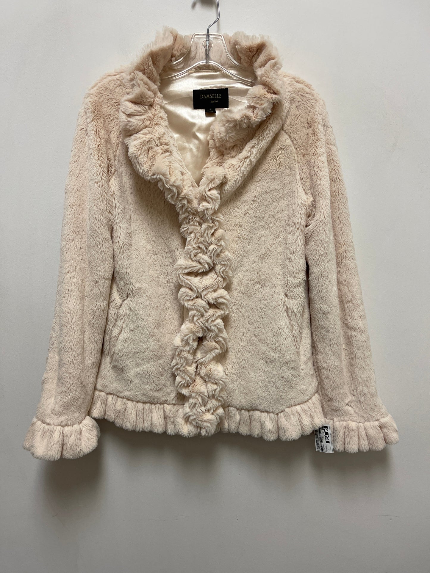 Coat Faux Fur & Sherpa By Clothes Mentor In Cream, Size: S