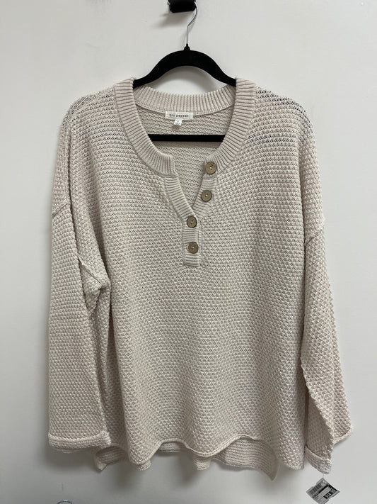 Sweater By Blu Pepper In Cream, Size: L