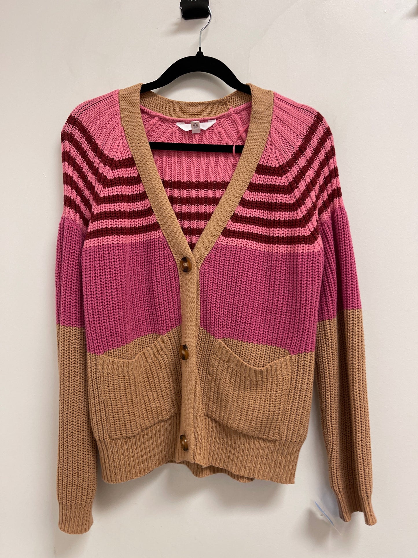 Sweater Cardigan By Time And Tru In Pink, Size: S