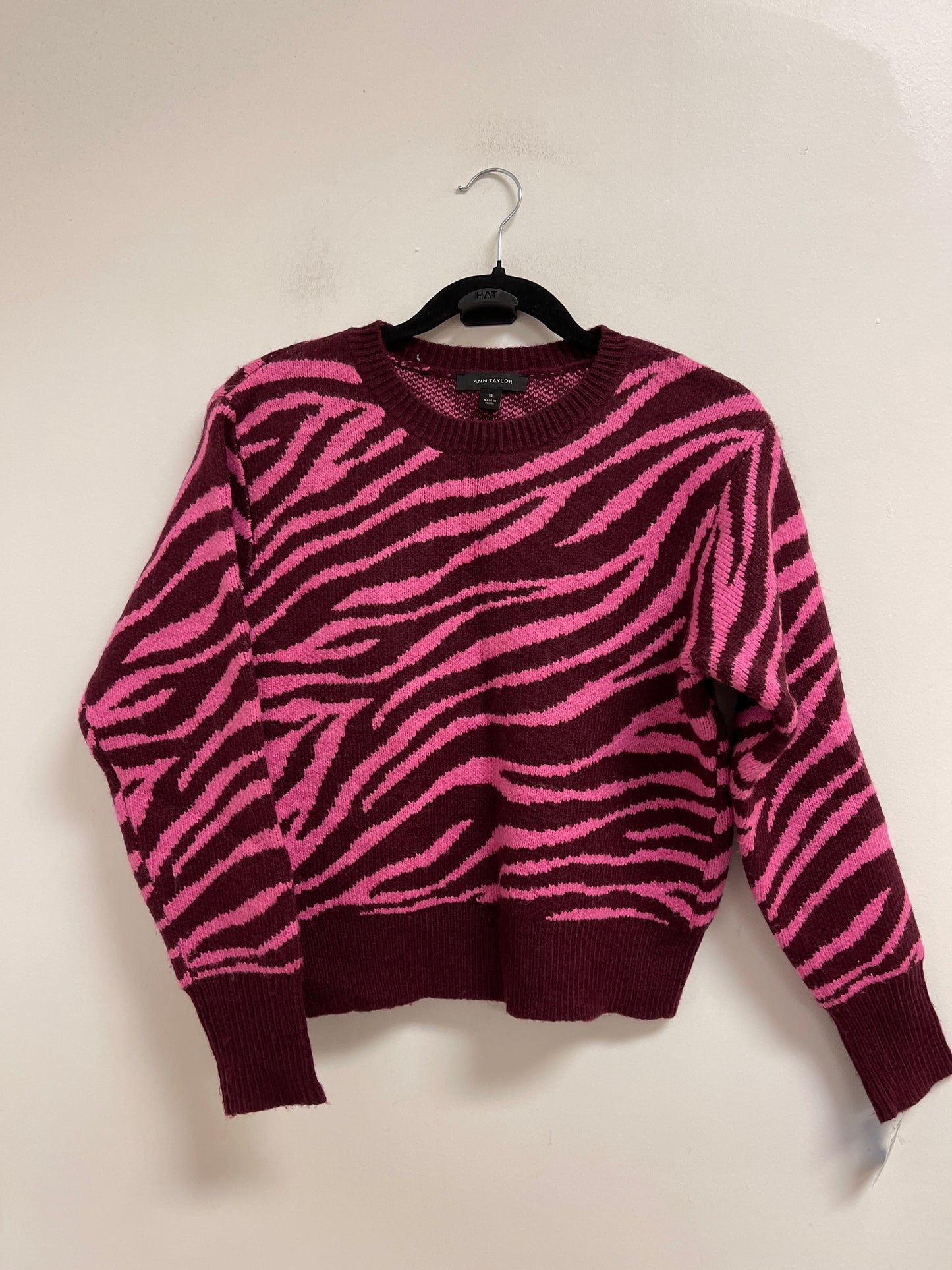 Sweater By Ann Taylor In Purple, Size: Xs