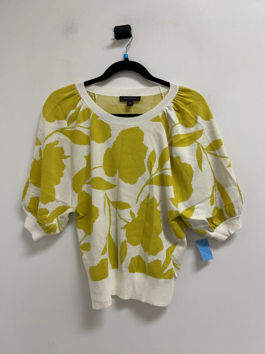 Sweater Short Sleeve By Ann Taylor In Yellow, Size: S