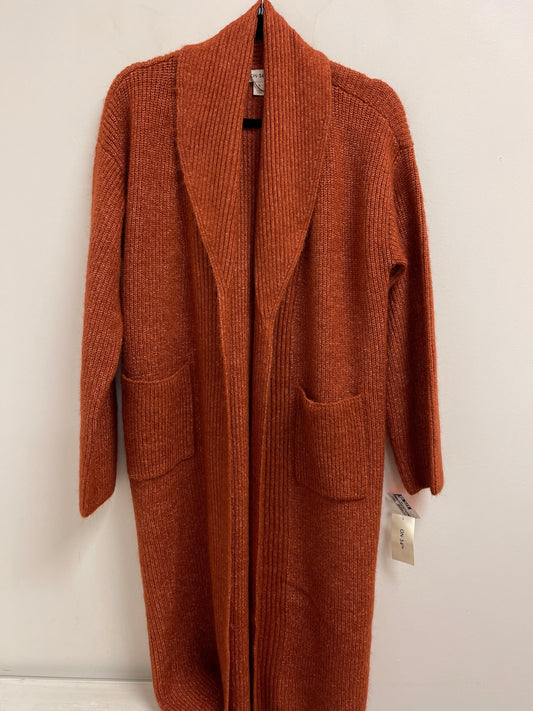 Sweater Cardigan By Clothes Mentor In Orange, Size: S