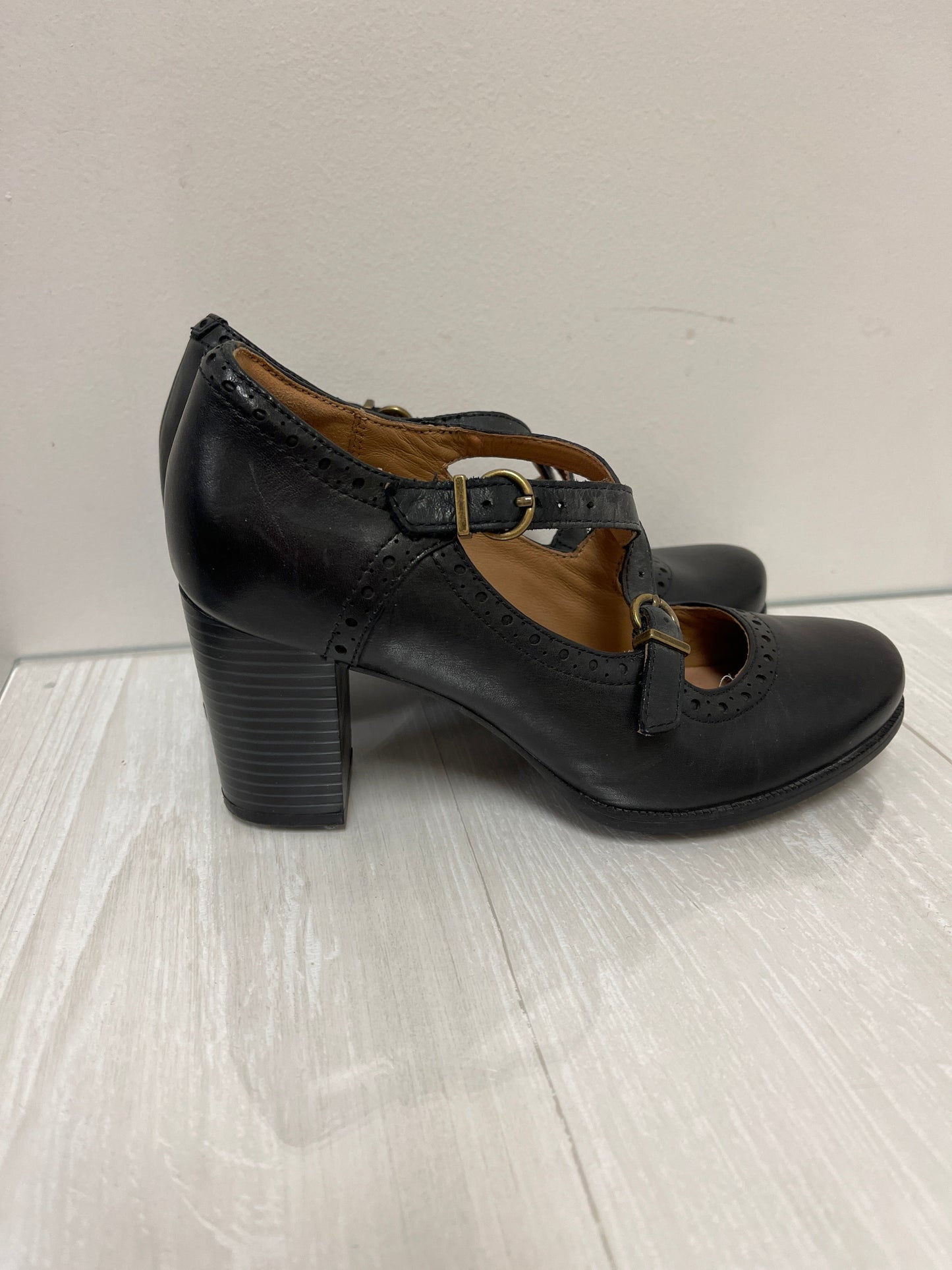 Shoes Heels Block By Clarks In Black, Size: 7