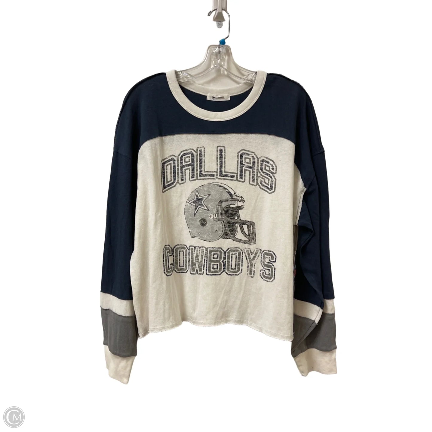 Top Long Sleeve By Clothes Mentor In Navy, Size: L