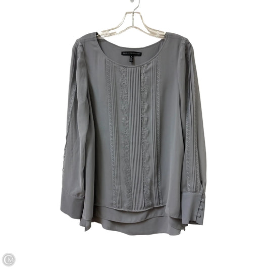 Top Long Sleeve By White House Black Market In Grey, Size: M