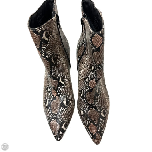 Boots Ankle Heels By Madden Girl In Snakeskin Print, Size: 7.5