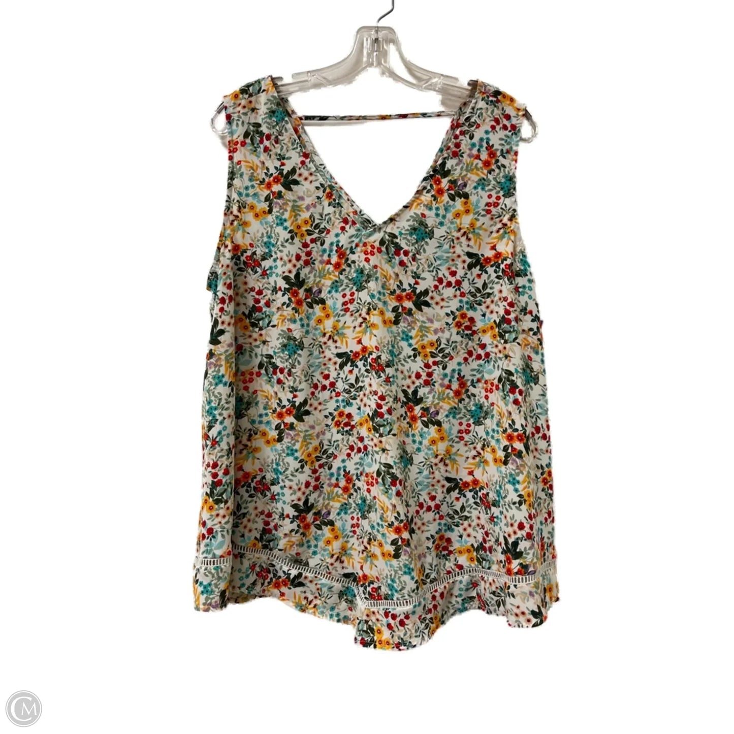 Top Sleeveless By Ana In Floral Print, Size: Xl