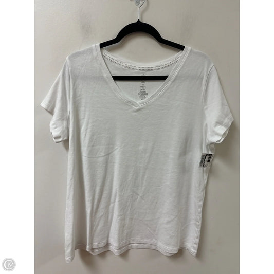 Top Short Sleeve By St Johns Bay In White, Size: 1x