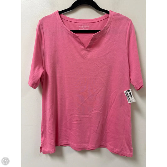 Top Short Sleeve By Talbots In Pink, Size: Xl