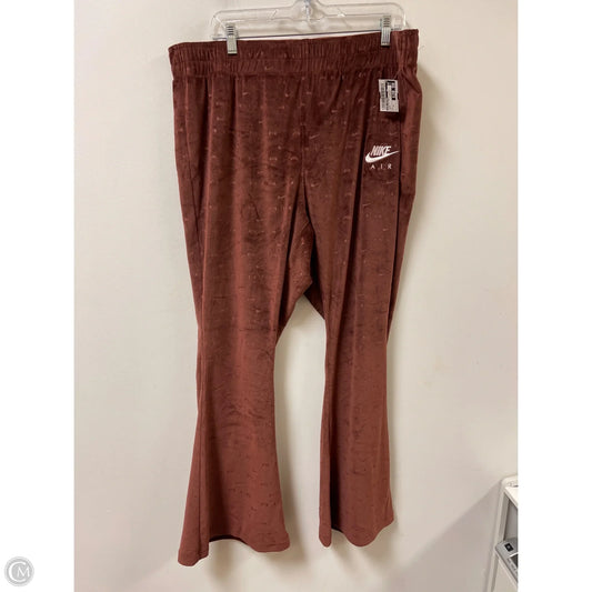 Athletic Pants By Nike Apparel In Brown, Size: 1x
