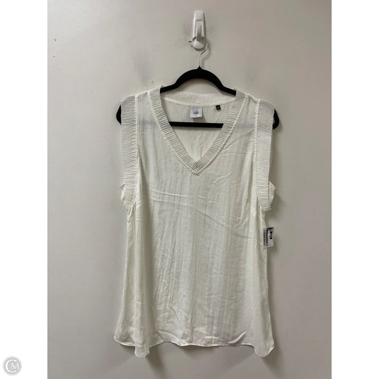 Top Sleeveless By Cabi In Cream, Size: L