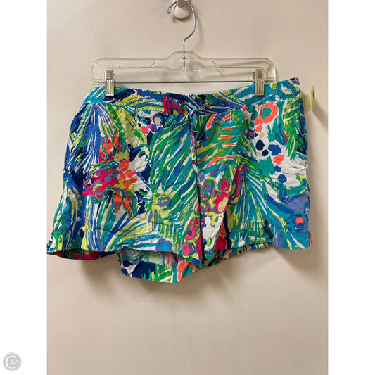 Shorts Designer By Lilly Pulitzer In Blue & Green, Size: Xl