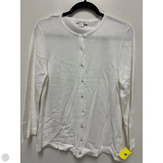 Sweater Cardigan By Coldwater Creek In White, Size: S