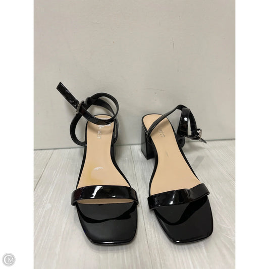 Sandals Heels Block By Nine West In Black, Size: 11
