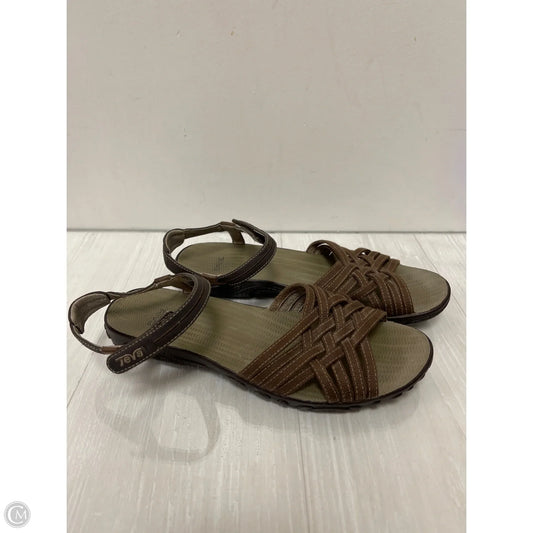 Sandals Flats By Teva In Brown, Size: 10